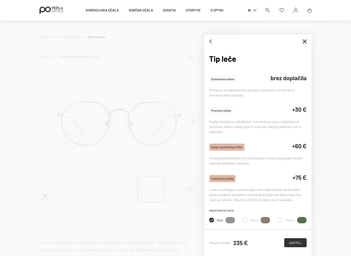 Perla Optika Product detail